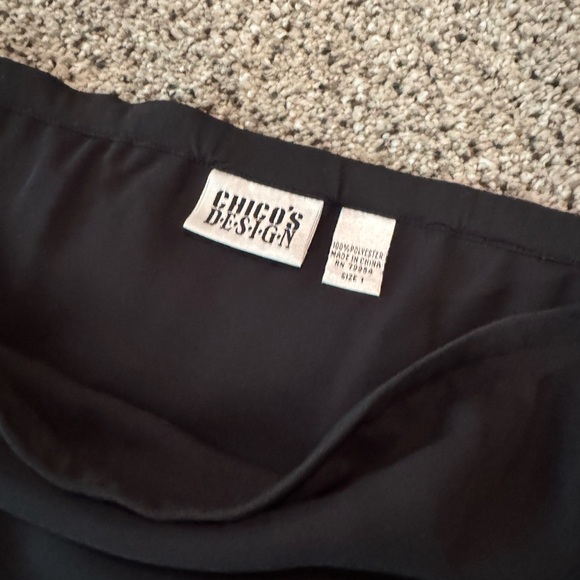 Chico’s Design maxi skirt in black polyester size 1 but runs very large - Picture 2 of 10